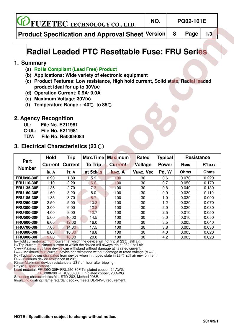 FRU300-30F