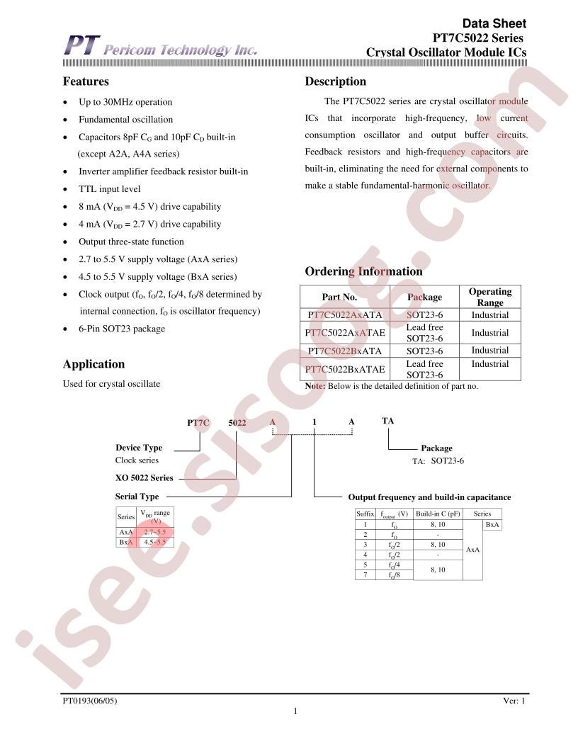 PT7C5022