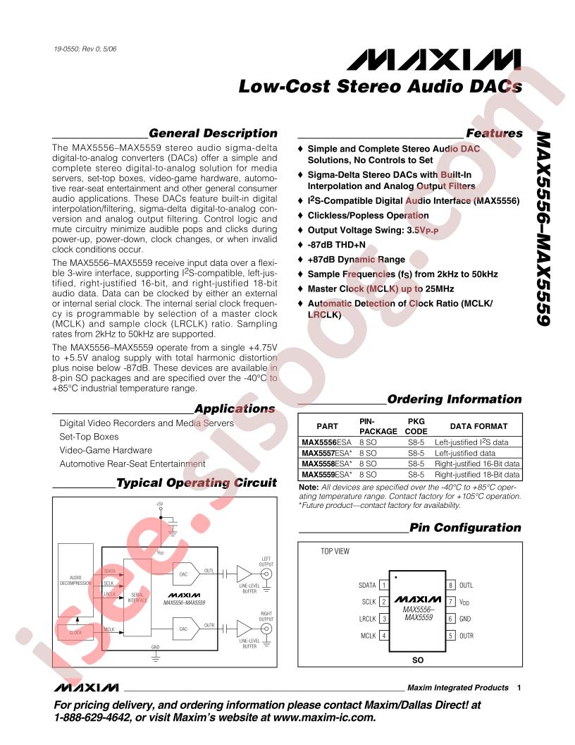 MAX5556ESA