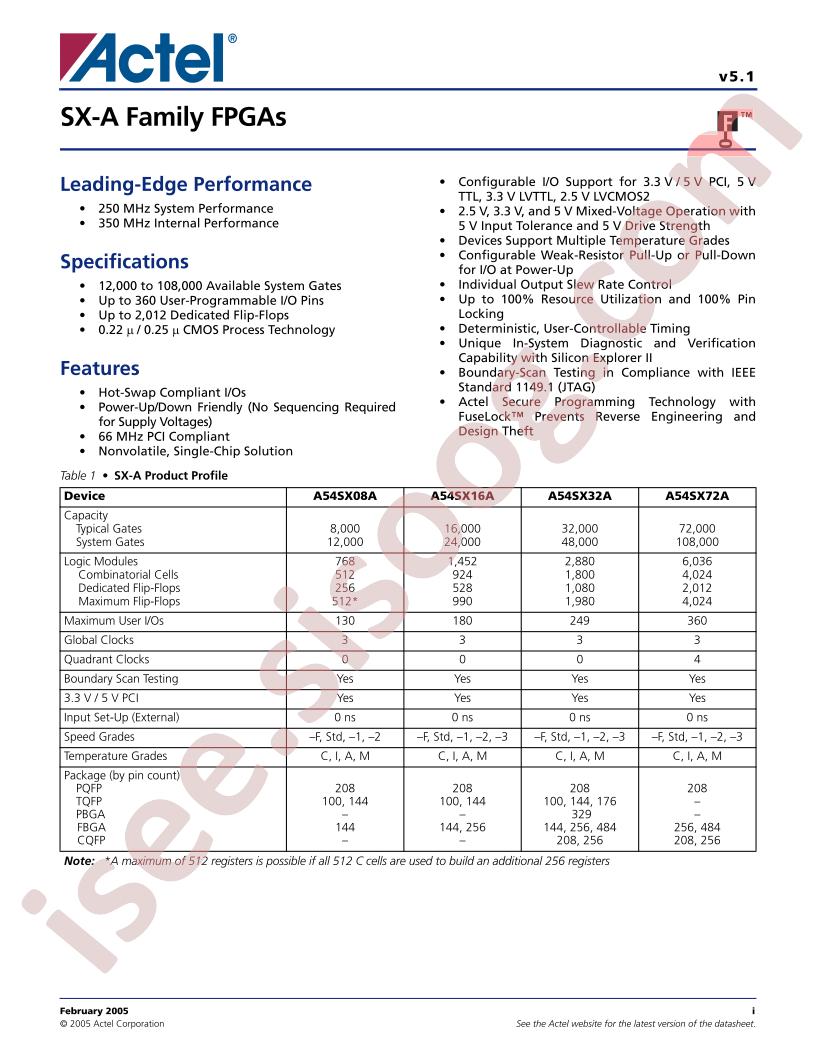 A54SX16A-PQ208M