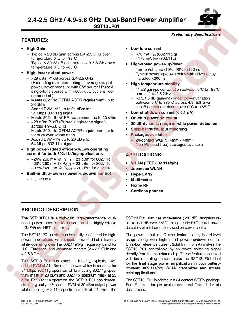 SST13LP01-QDF-K