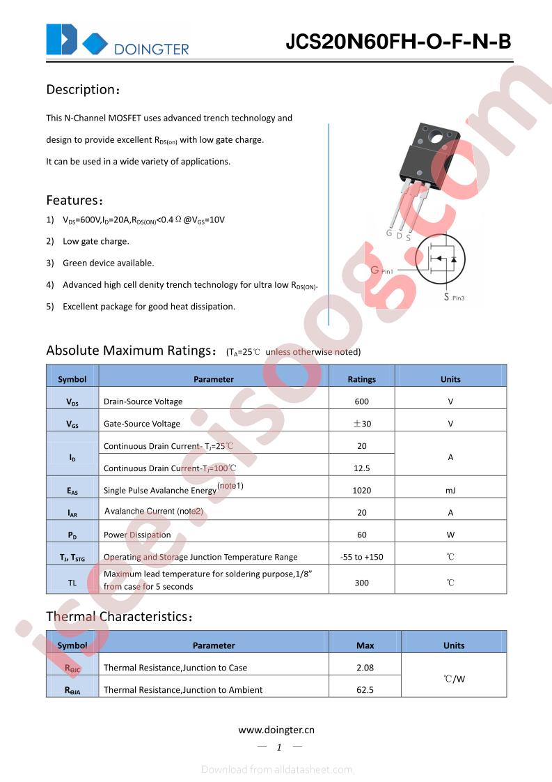 JCS20N60FH-O-F-N-B