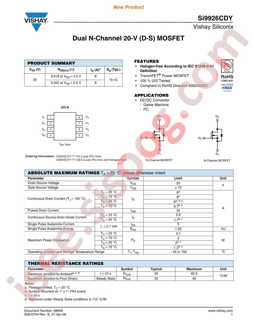 SI9926CDY-T1-E3