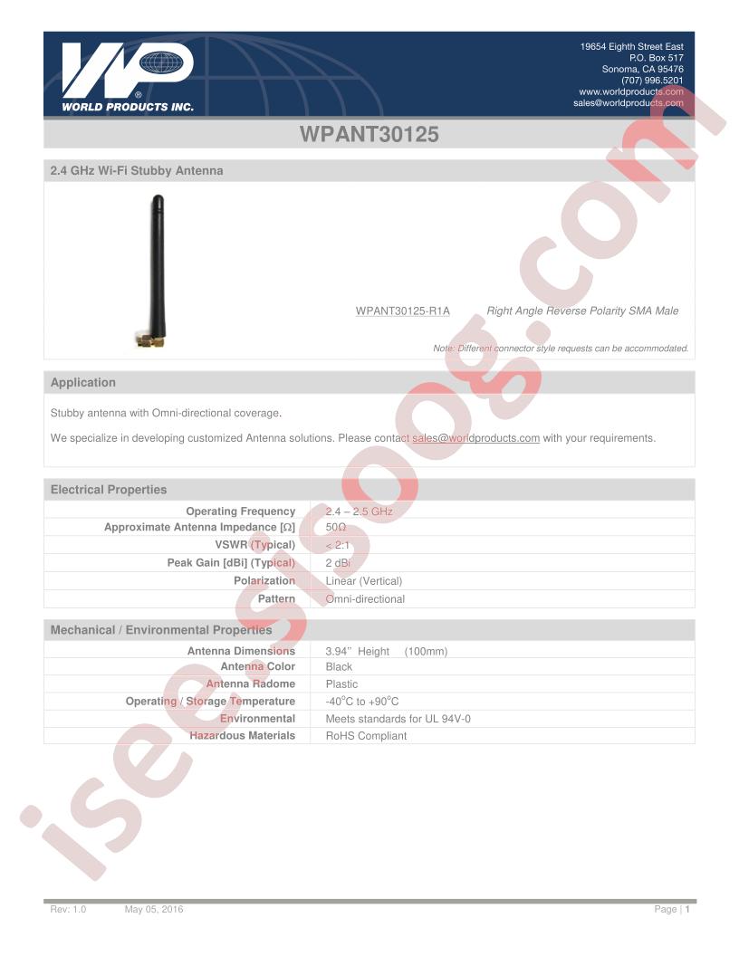 WPANT30125
