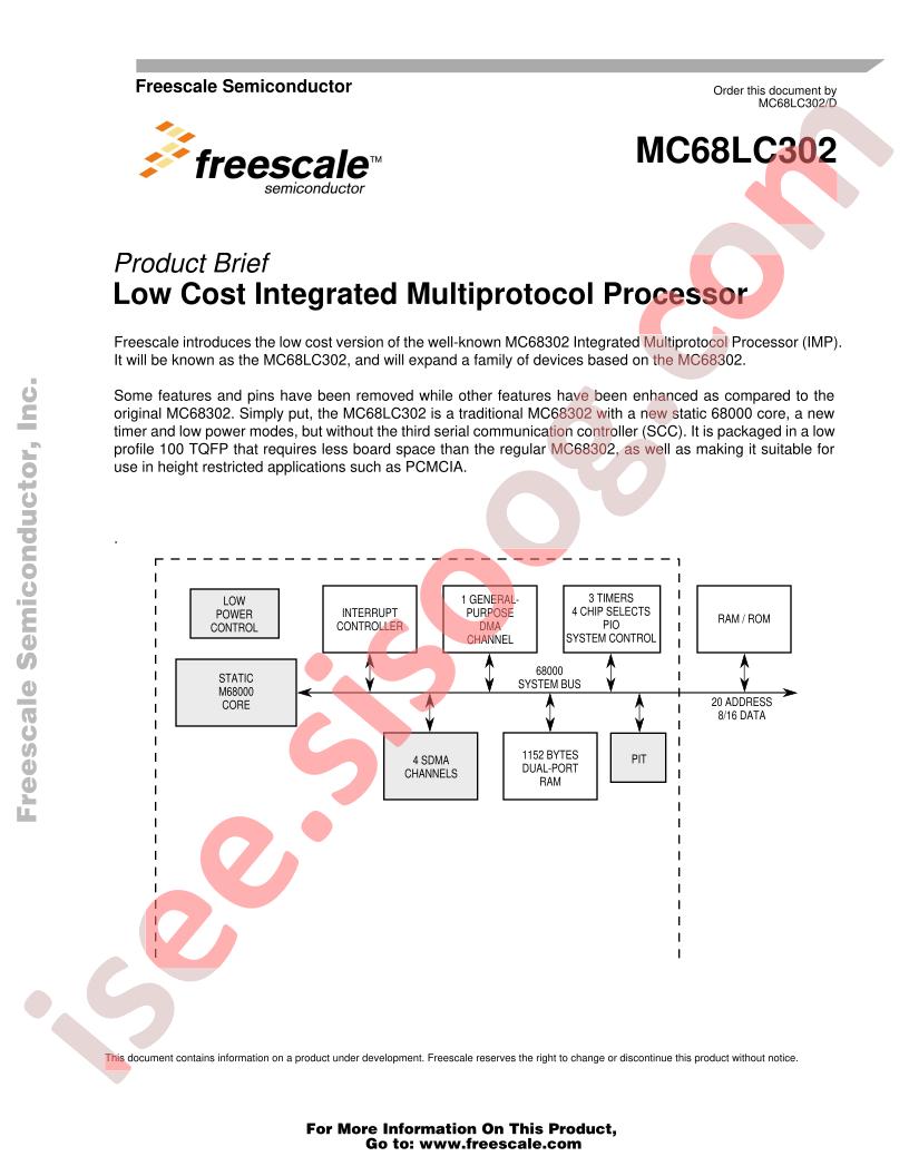 MC68LC302CPU16