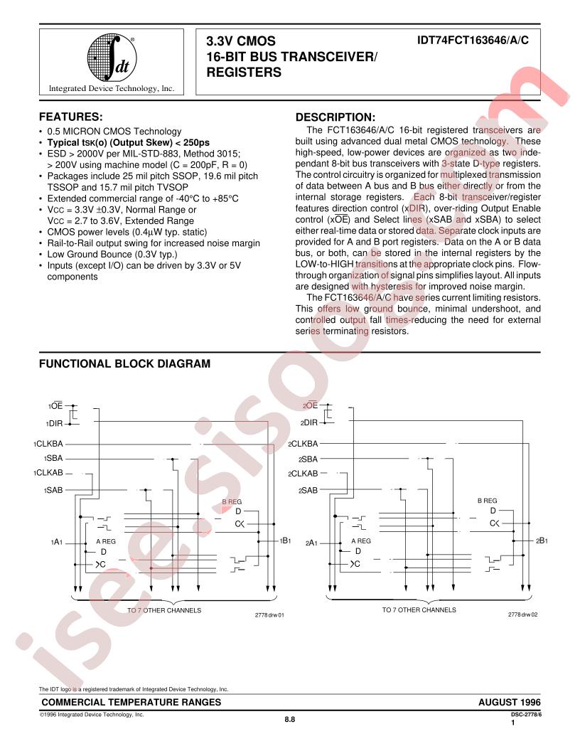 IDT74FCT163646APF