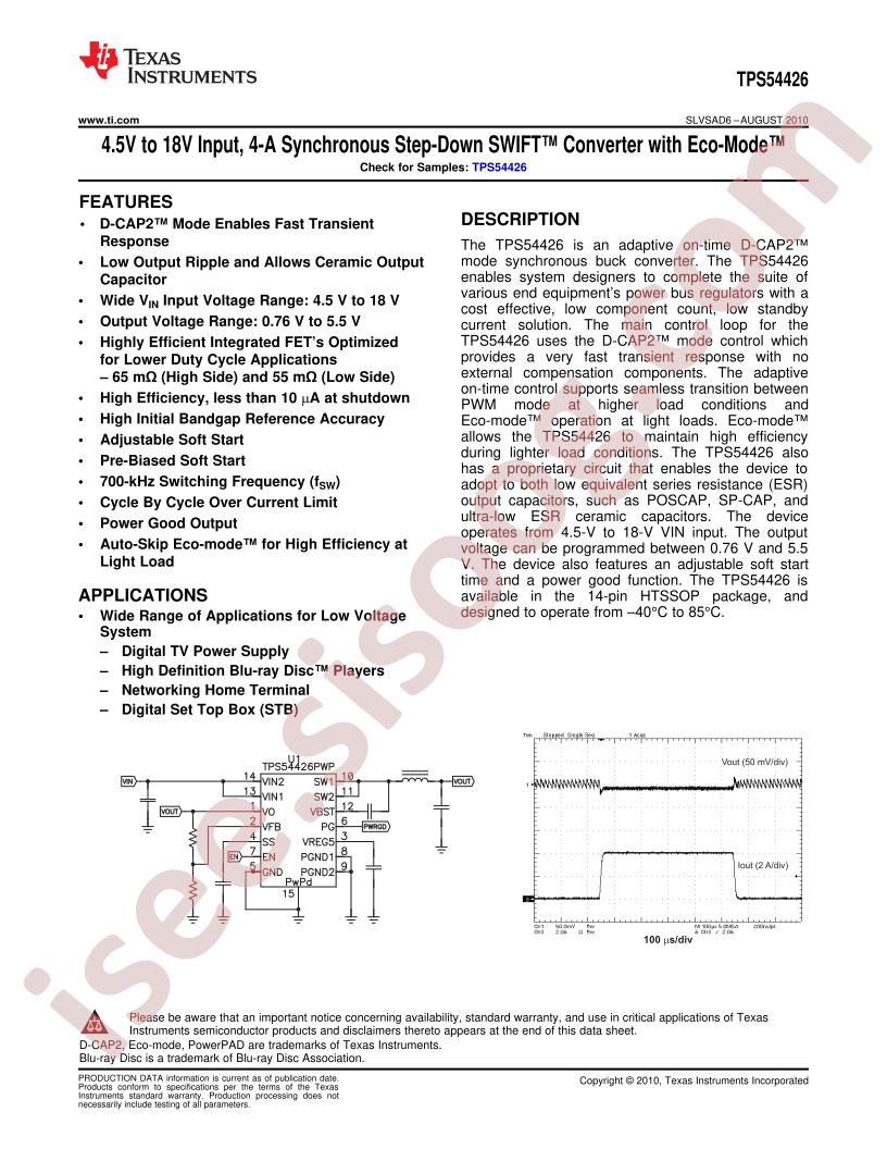 TPS54426PWP