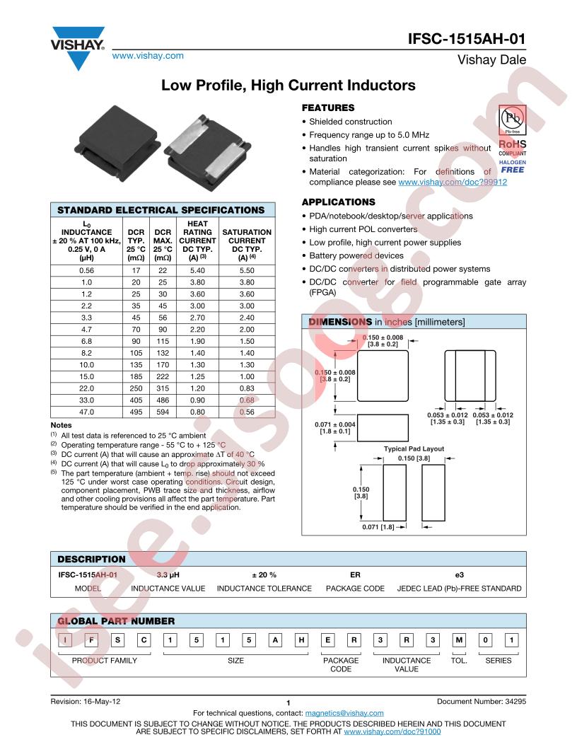 IFSC1515AHER100M01