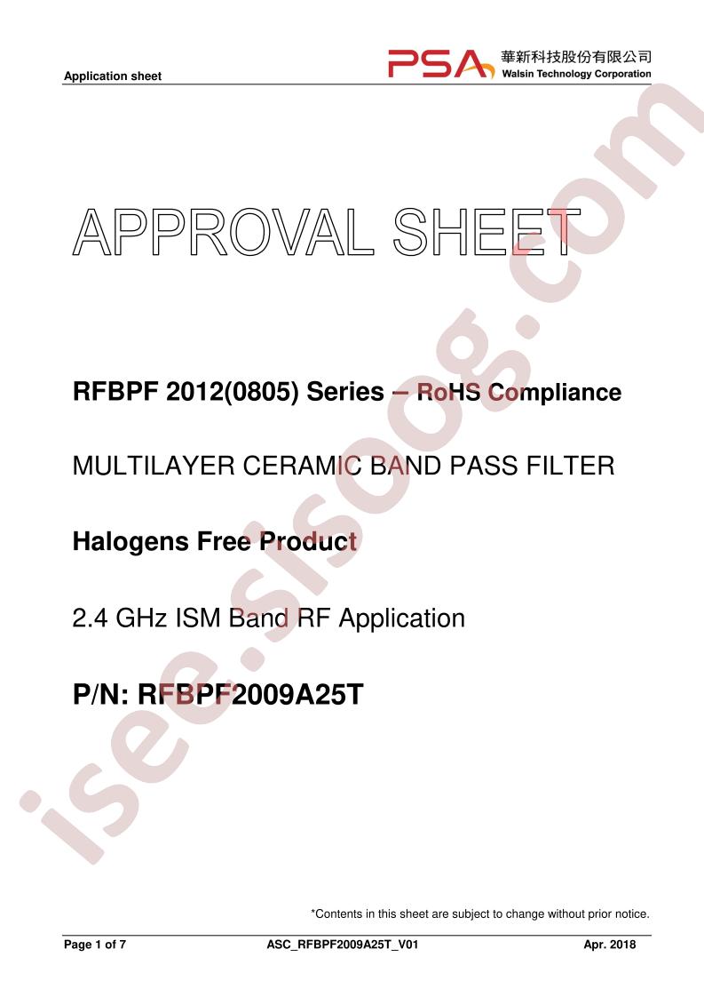 RFBPF2009A25T