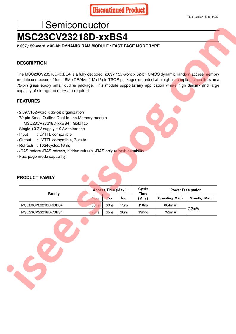 MSC23CV23218D-70BS4