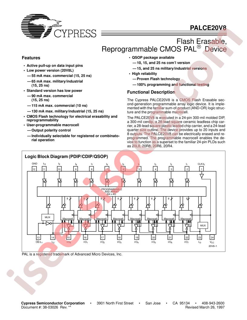 PALCE20V8-15JI