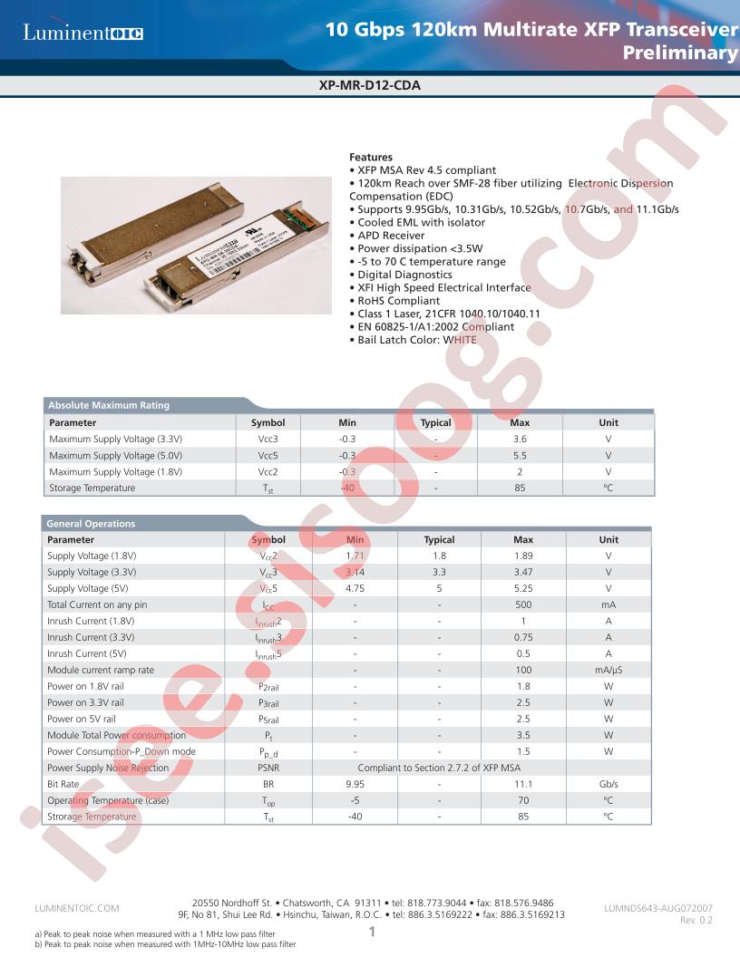 XP-MR-D12-CDA