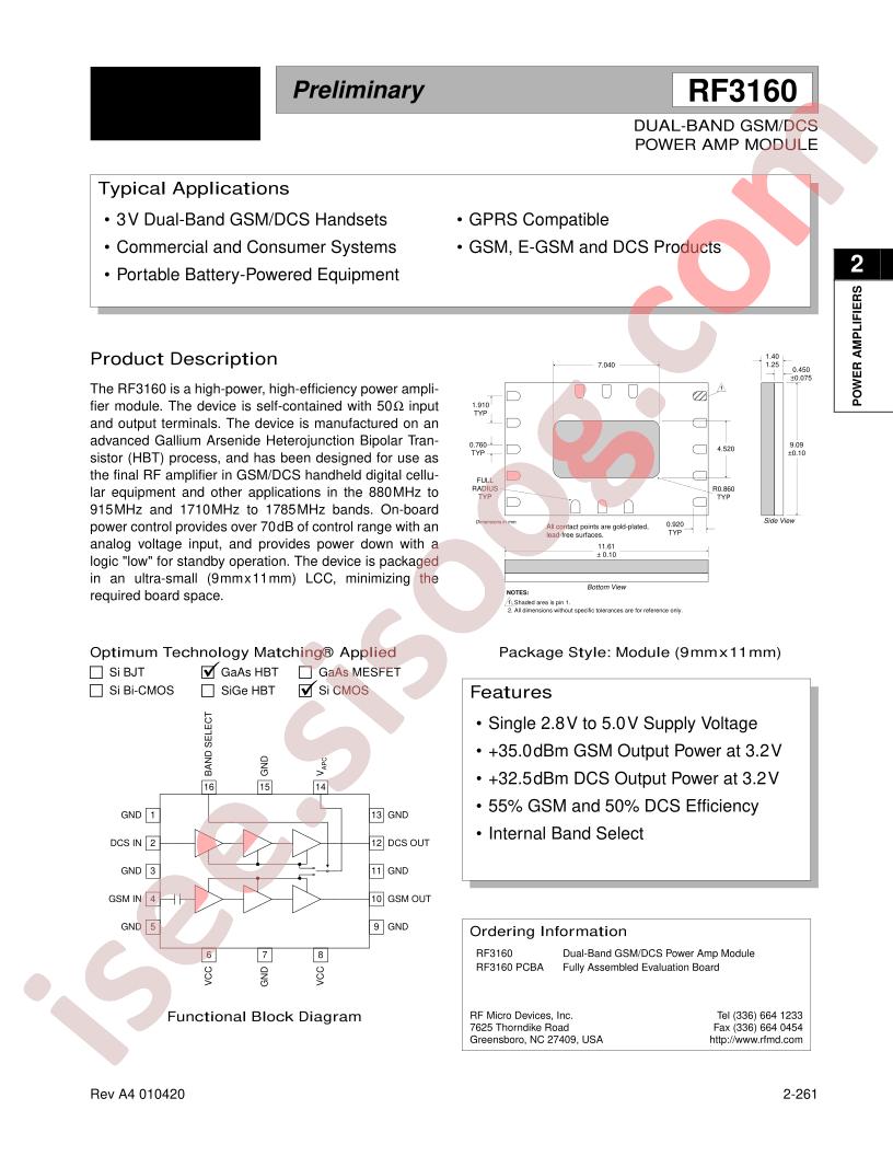 RF3160PCBA