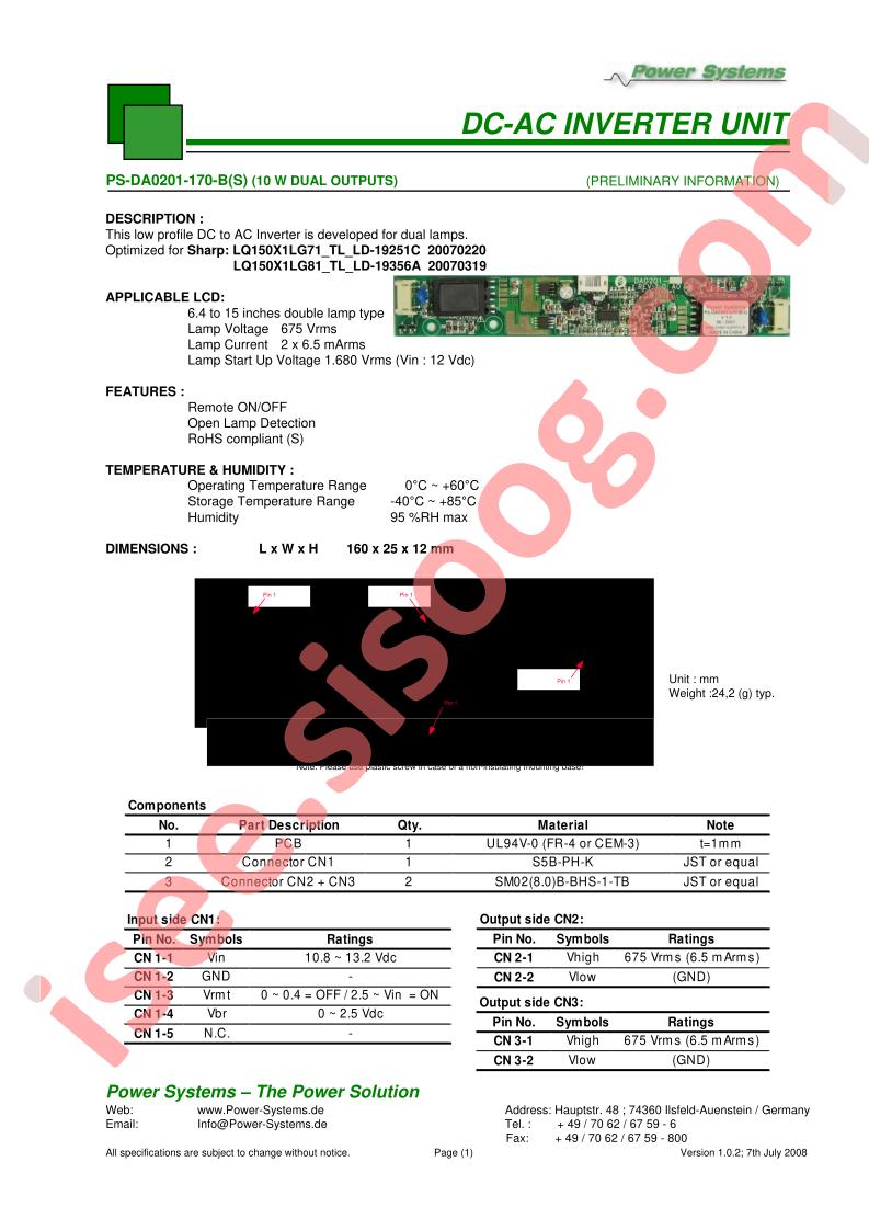 PS-DA0201-170-B