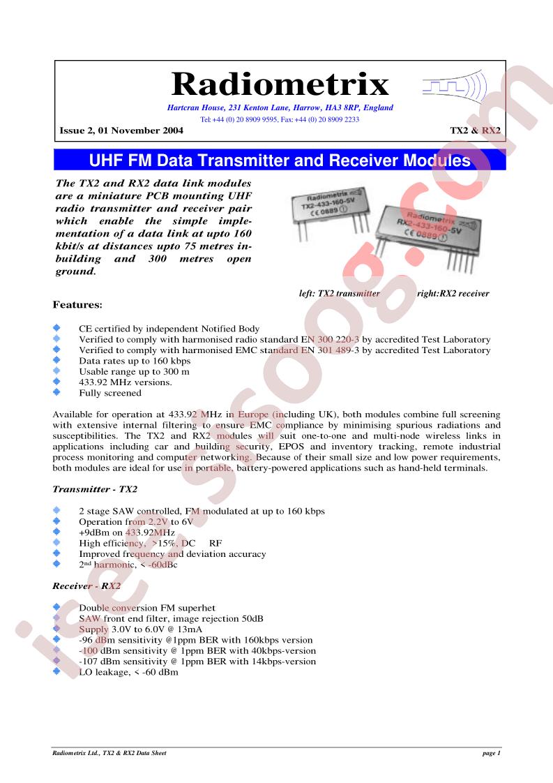 RX2-433-160-5V