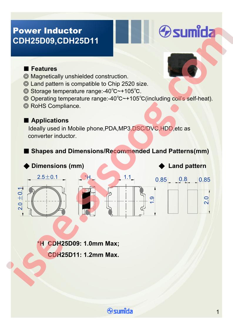 CDH25D09HF-1R0NC