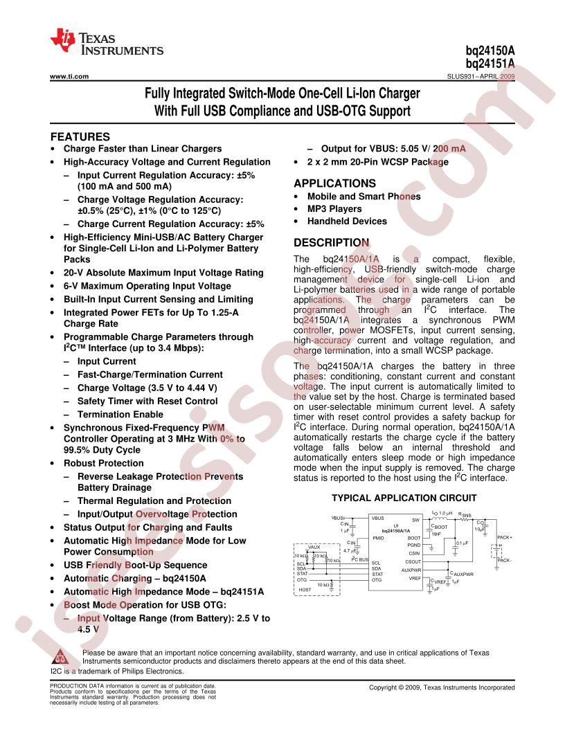 bq24150AYFFR
