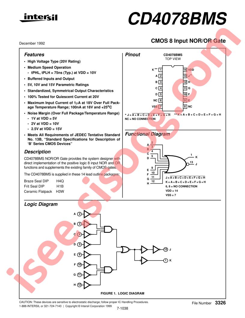 CD4078BMS