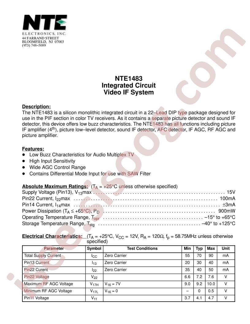 NTE1483