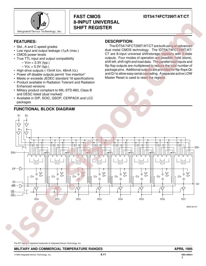 IDT54FCT299ATEB