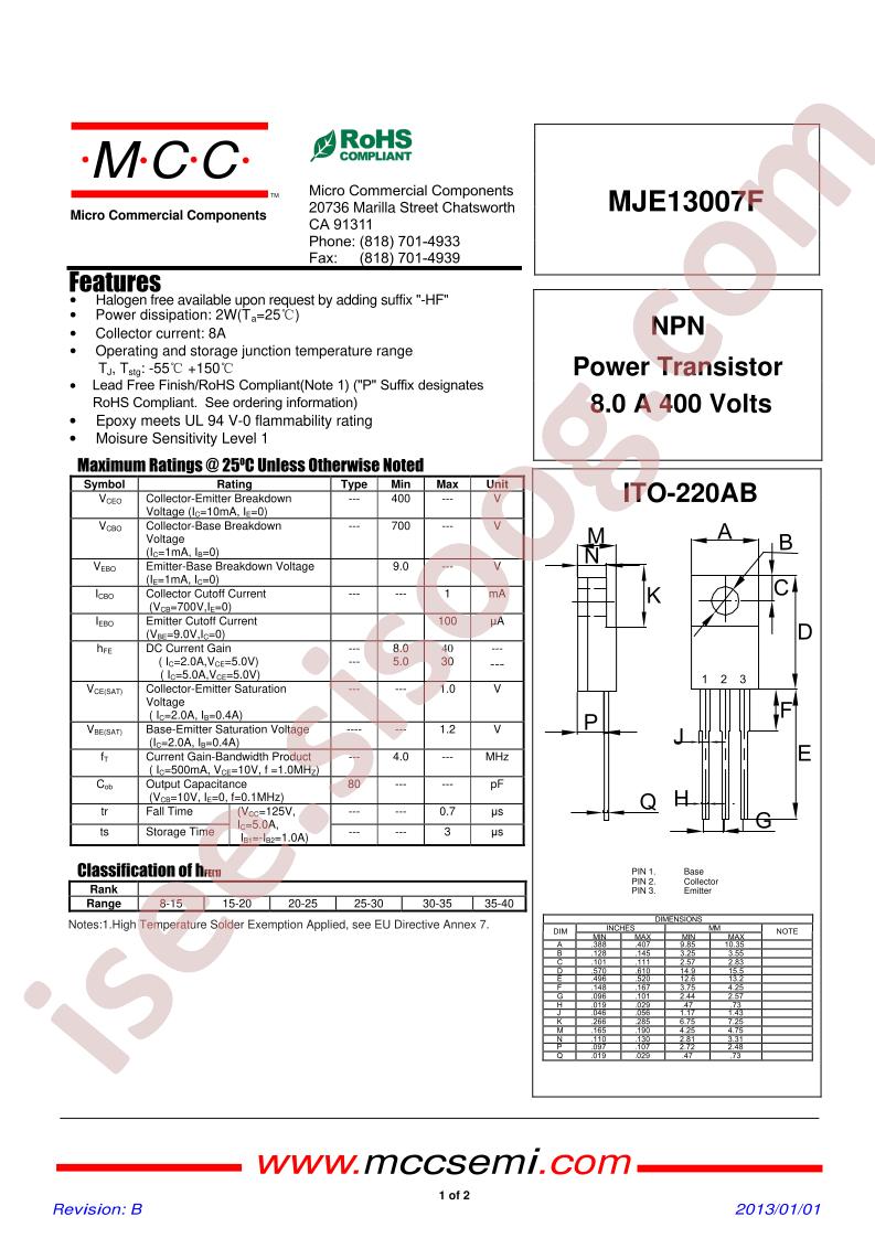 MJE13007F