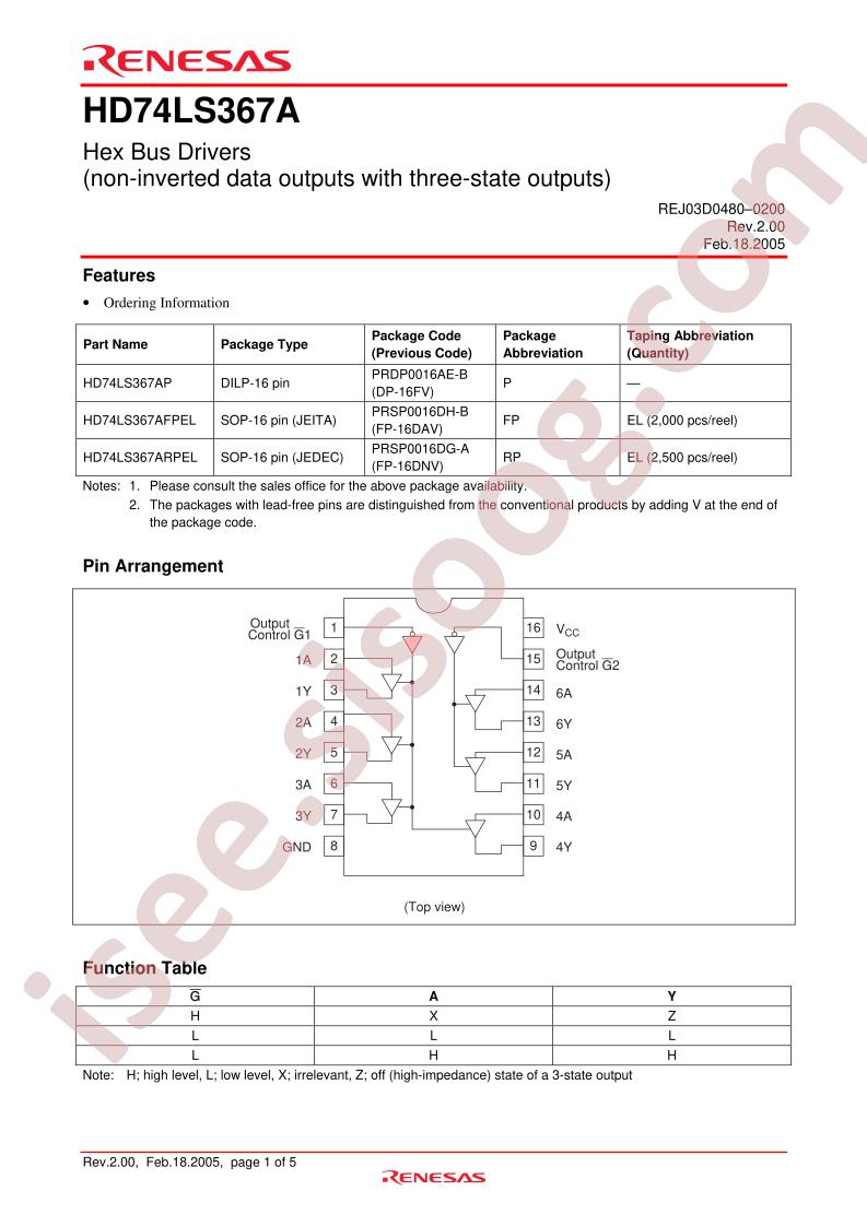 HD74LS367ARPEL
