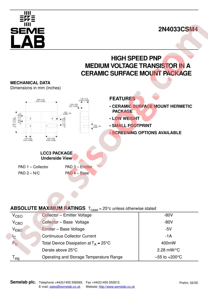 2N4033CSM4