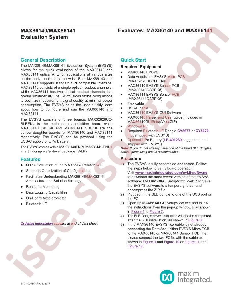 MAX86140EVSYS