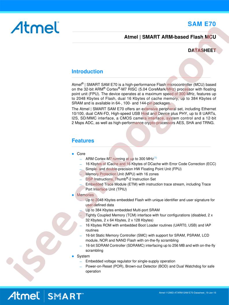 ATSAME70J21A-AN
