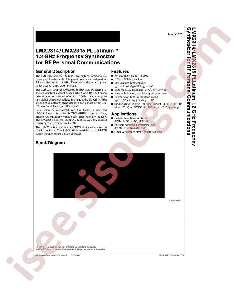 LMX2315TMX