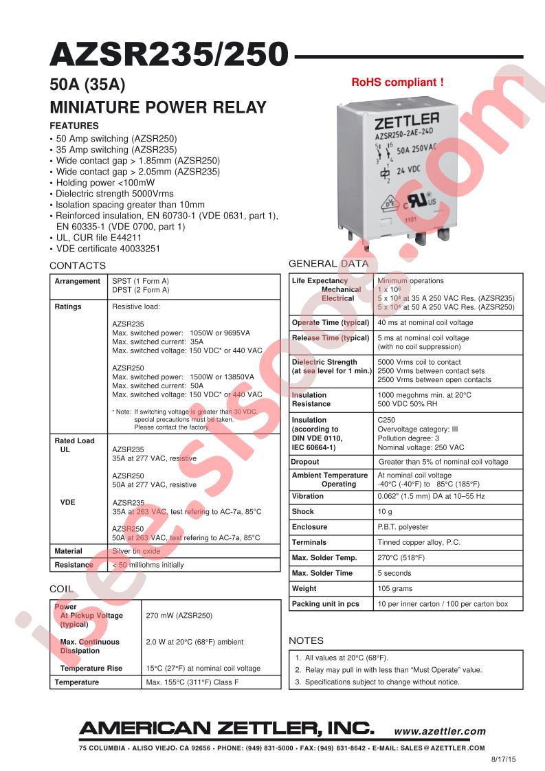 AZSR250-1AE-18D