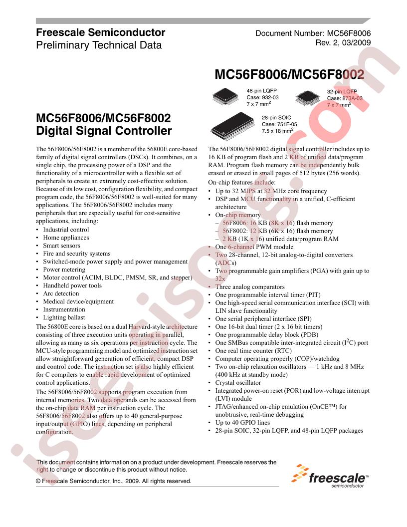 MC56F8006VWL