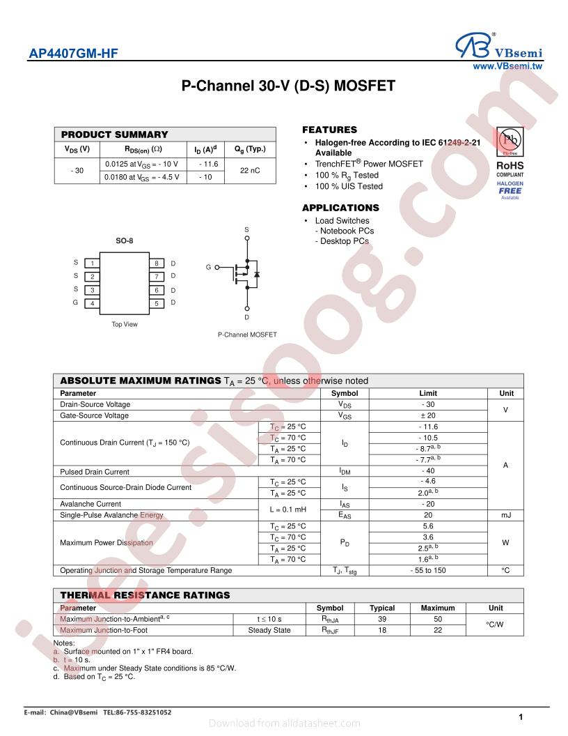 AP4407GM-HF