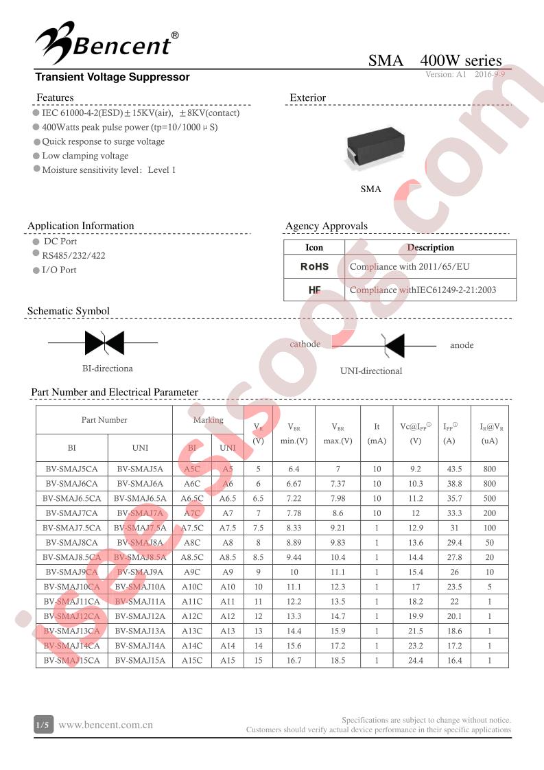 BV-SMAJ6.5CA