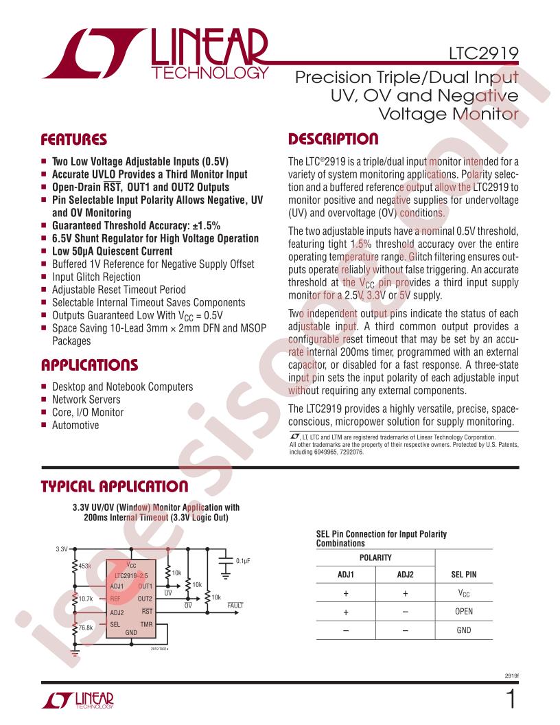 LTC2919CDDB-3.3-TRPBF