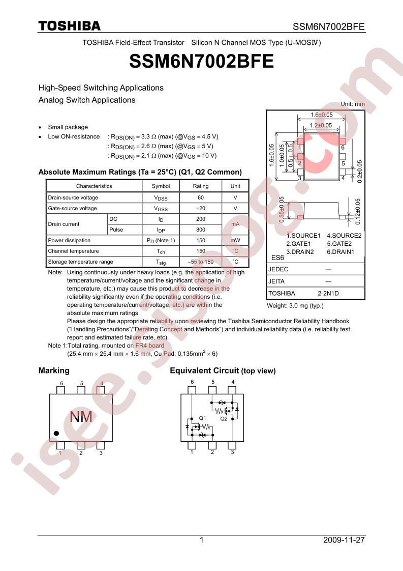 SSM6N7002BFE