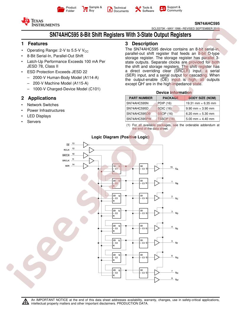 SN74AHC595D