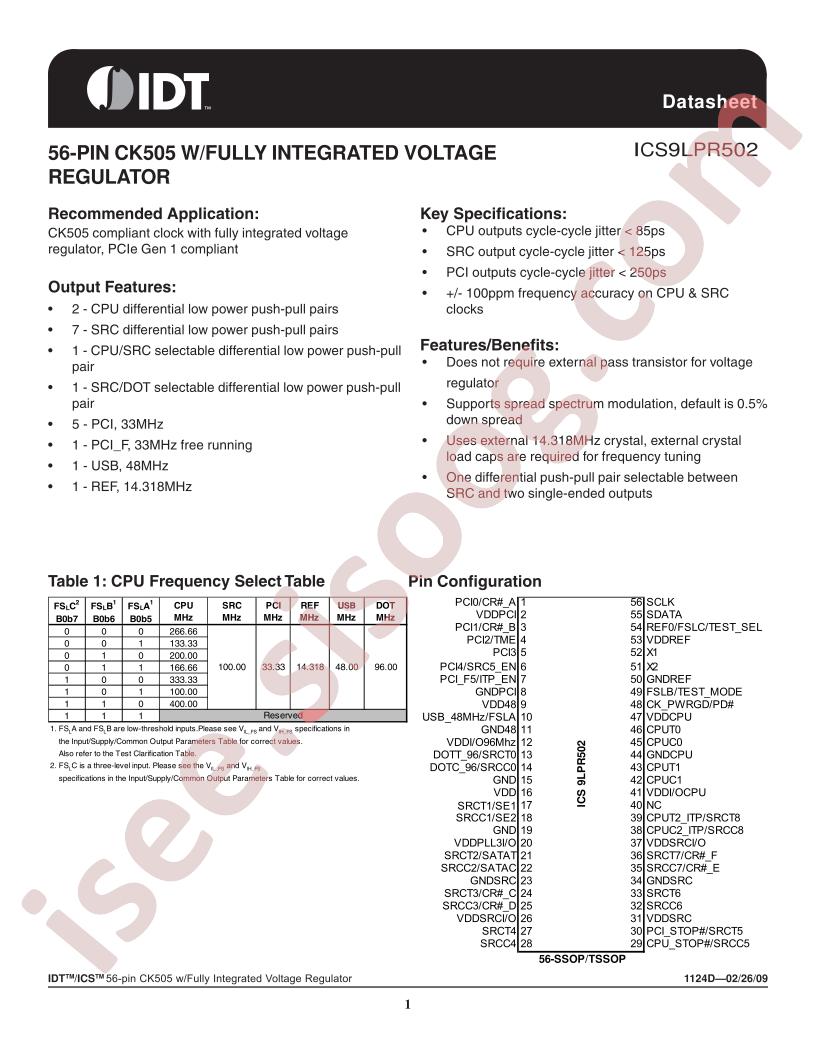ICS9LPR502