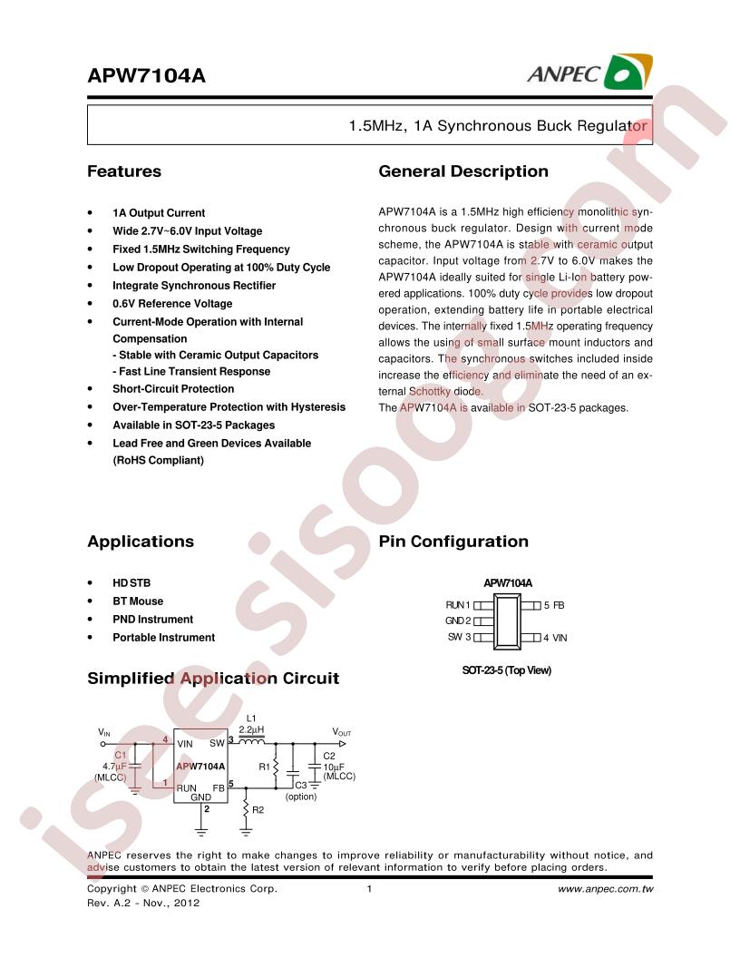 APW7104A