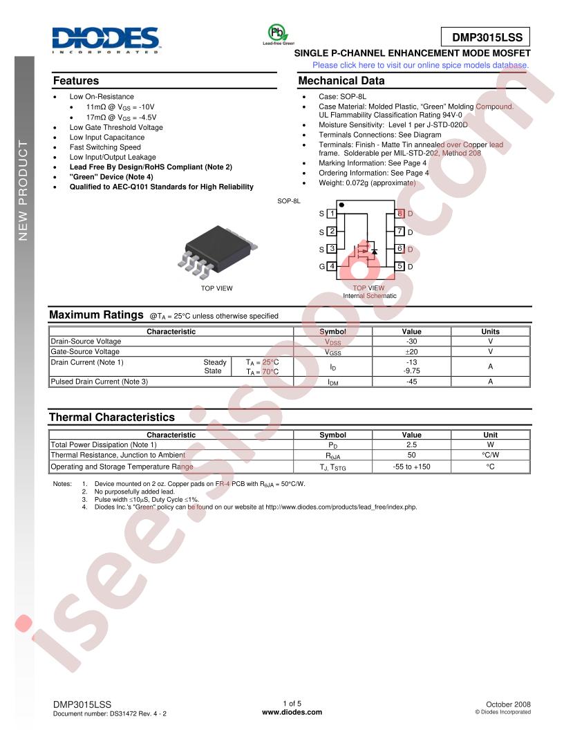 DMP3015LSS