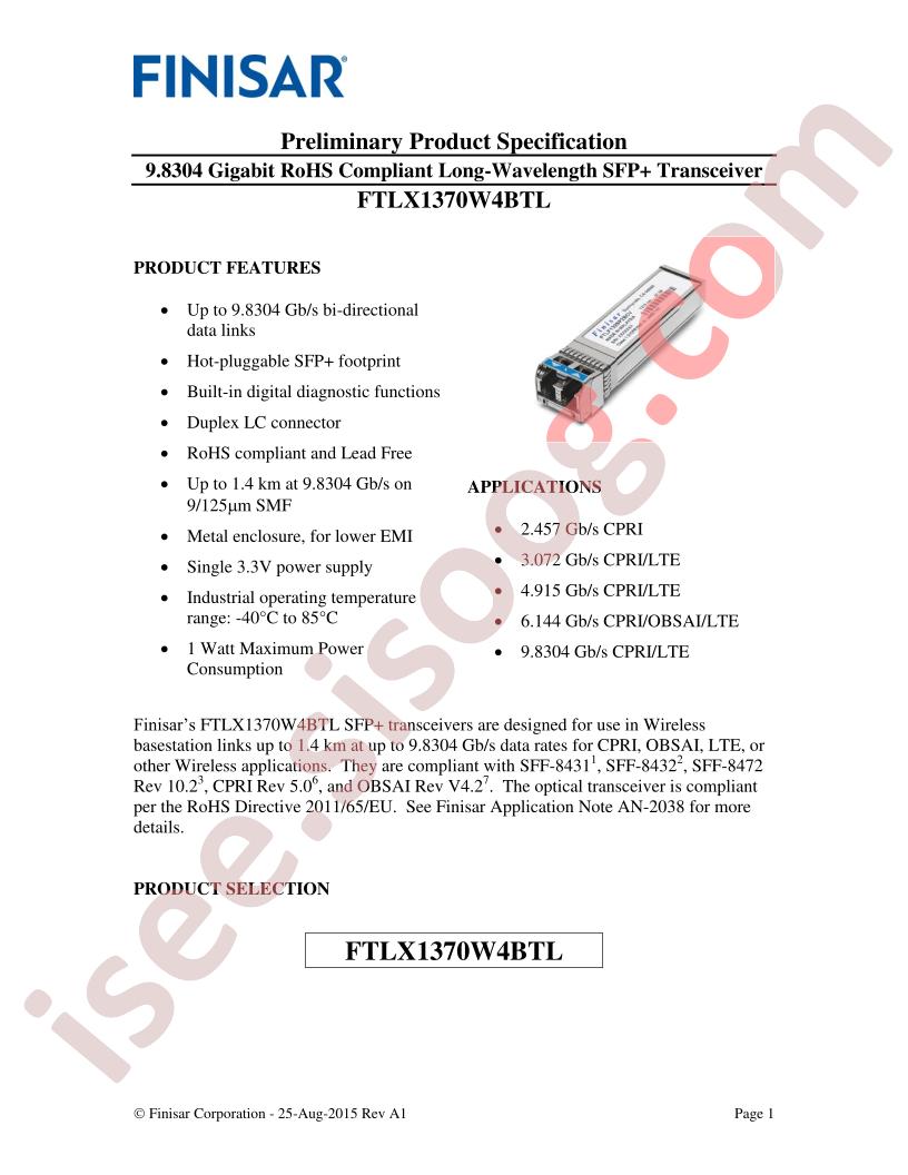 FTLX1370W4BTL