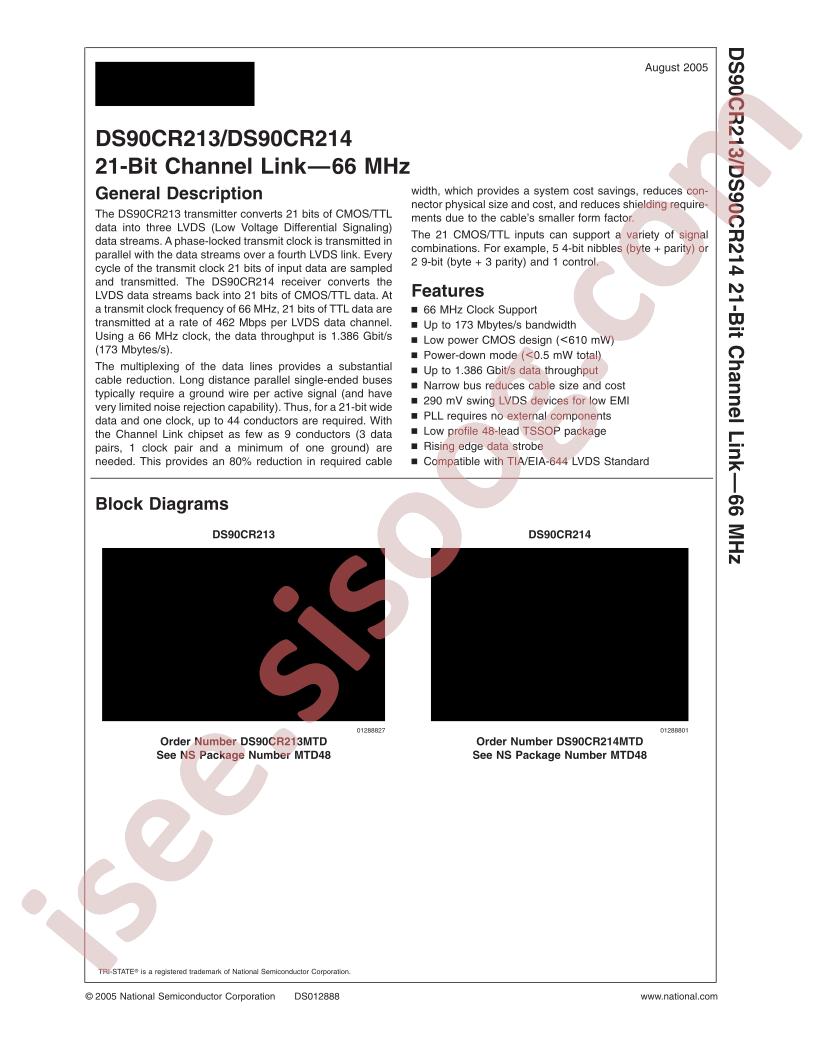 DS90CR213MTD