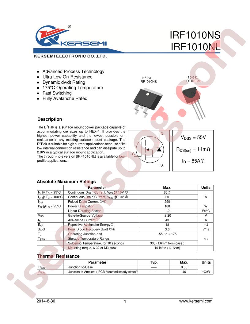 IRF1010NS