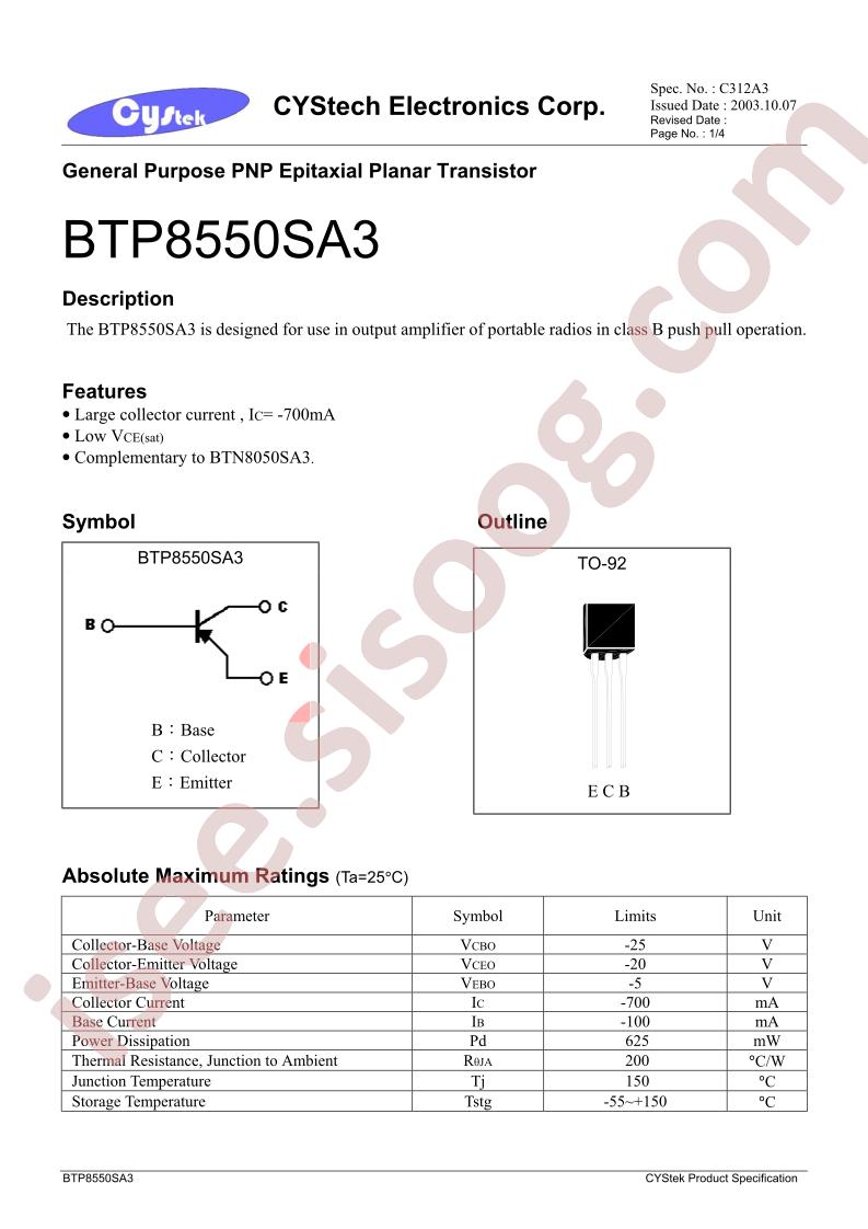 BTP8550SA3