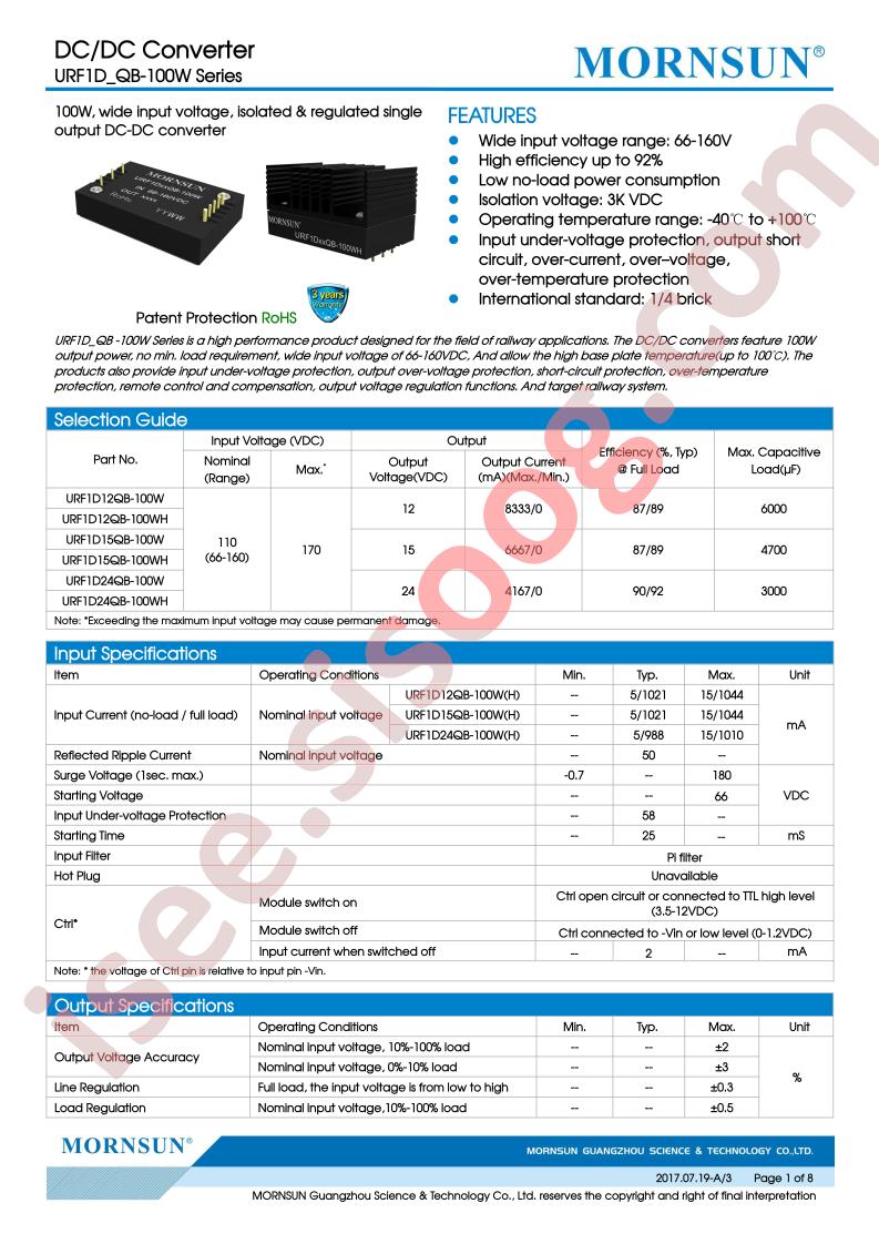 URF1D12QB-100W