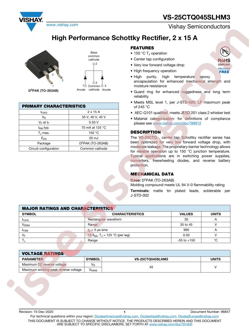 VS-25CTQ045SLHM3