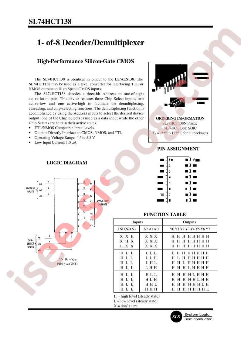 SL74HCT138D
