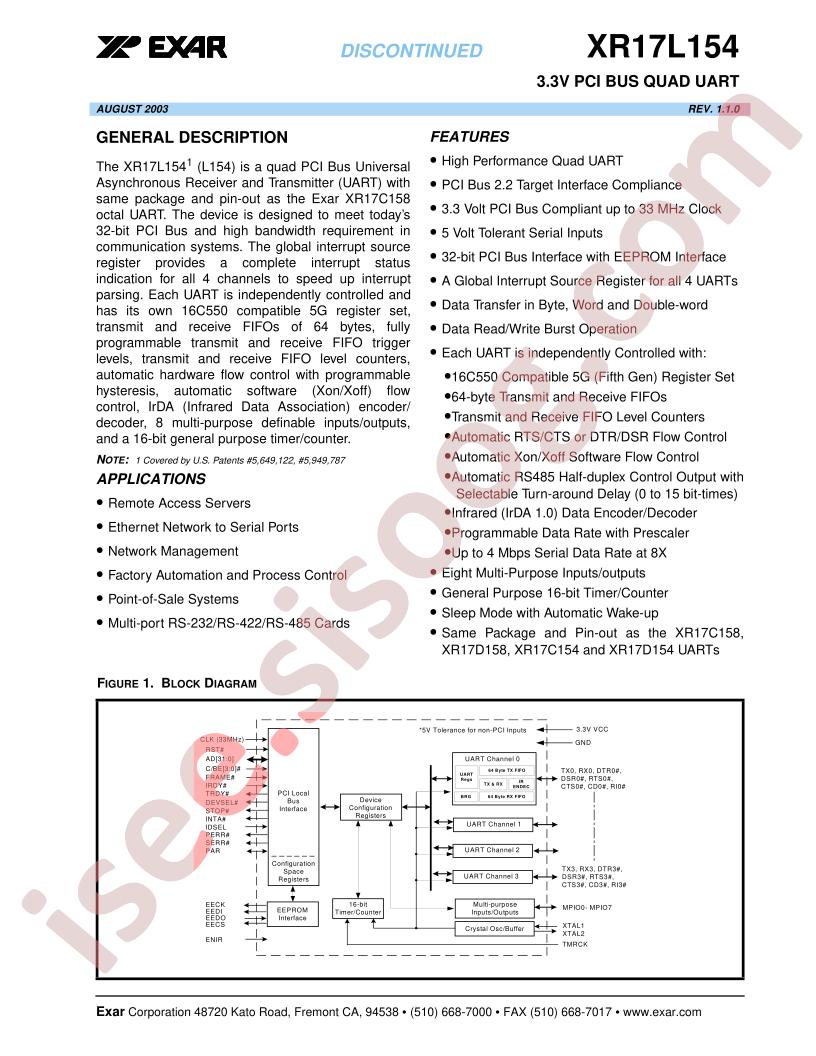 XR17L154IV