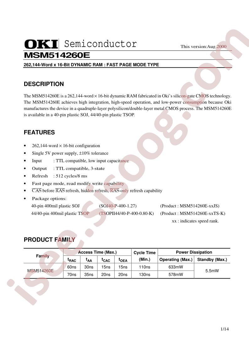 MSM514260E-60JS