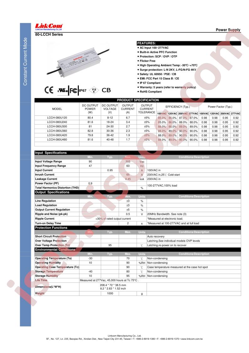 LCCH-080U240